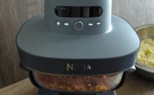 Marinated minced beef and corn cooking in the air fryer